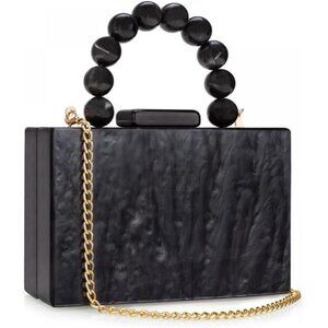Acrylic Clutch Purses for Women Black2